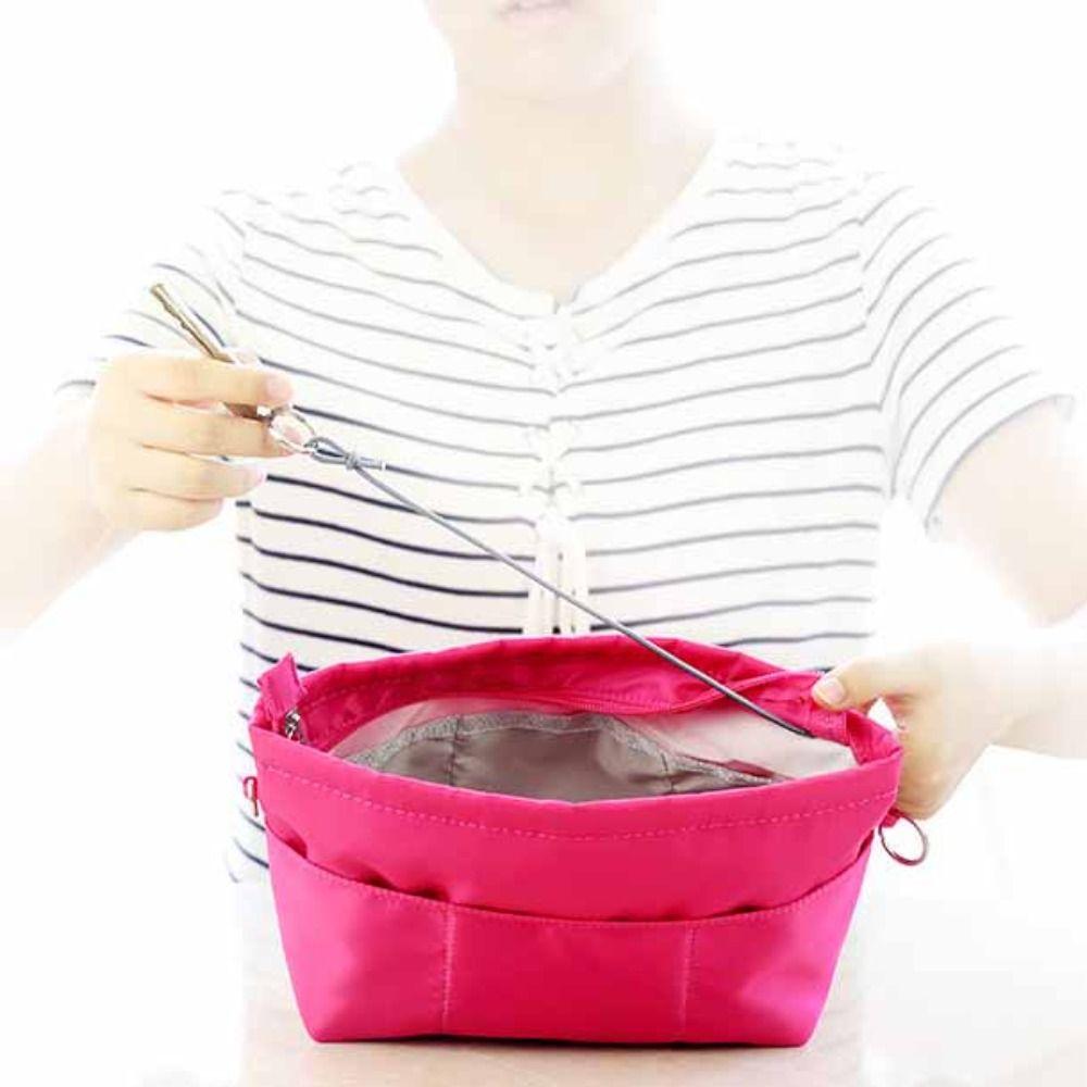 Storage Bags Insert Bag Cosmetic Organizer Inner Bag Portable Multi-Pocket Handbag  Women