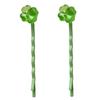 Creative Green Hair Pins Hair Clip for Girls Kid Barrettes Sparkling Clovers Handmade Hairpins Lovely Hairpin