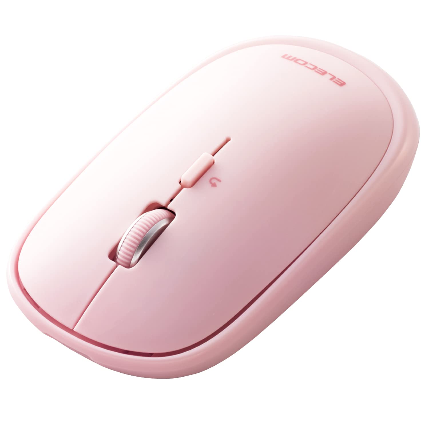 

ELECOM Mouse Bluetooth Wireless Mouse Slint Silent Thin Mobile 4 Buttons Rechargeable Connectable to 3 Devices Pink M Size Multi-pairing M-TM15BBPN