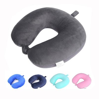 Futurism Memory Foam Head Neck Airplane Pillow Traveling Car Home Office Travel Neck Flight Pillow Snap Strap Soft Cover