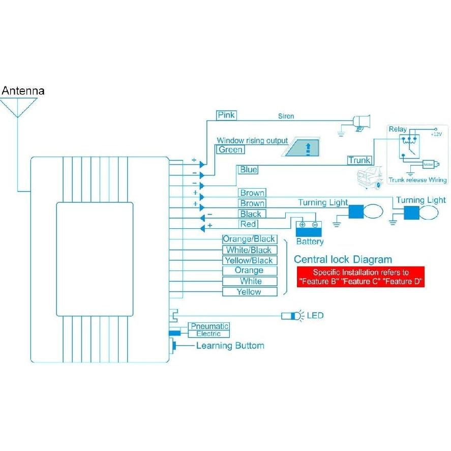Universal Car Door Lock Vehicle Keyless Entry System Auto Remote Central Kit With Control Box