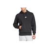 Adidas Essentials Feelcozy French Terry Hoodie Black/White Men Streetwear JE3849