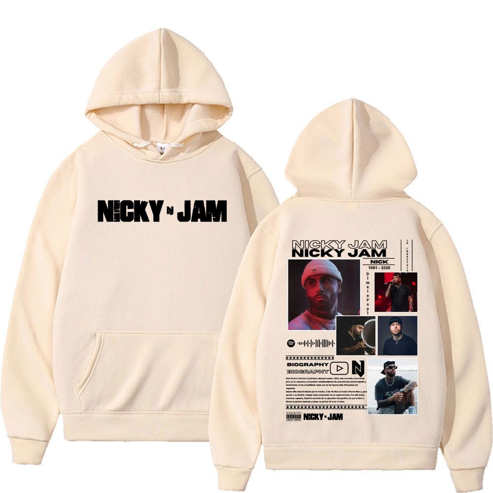 Rapper Nicky Jam Album Tour Hoodie Fan Geschenke Männer Frauen Mode Hip Hop Übergroße Klassische Sweatshirts Gothic Lässige Hoodies