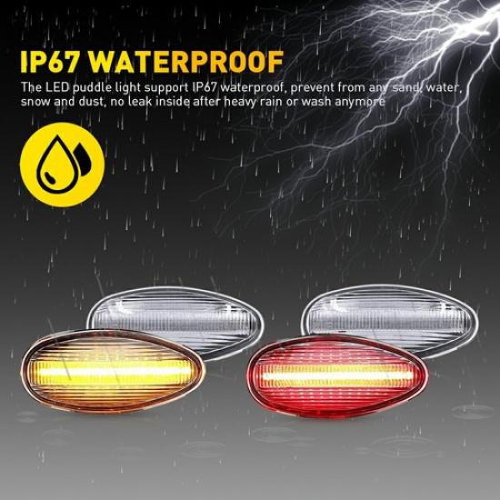 4PC Clear Lens LED Side Marker Light For 01-14 Silverado 2500 3500 HD Dually