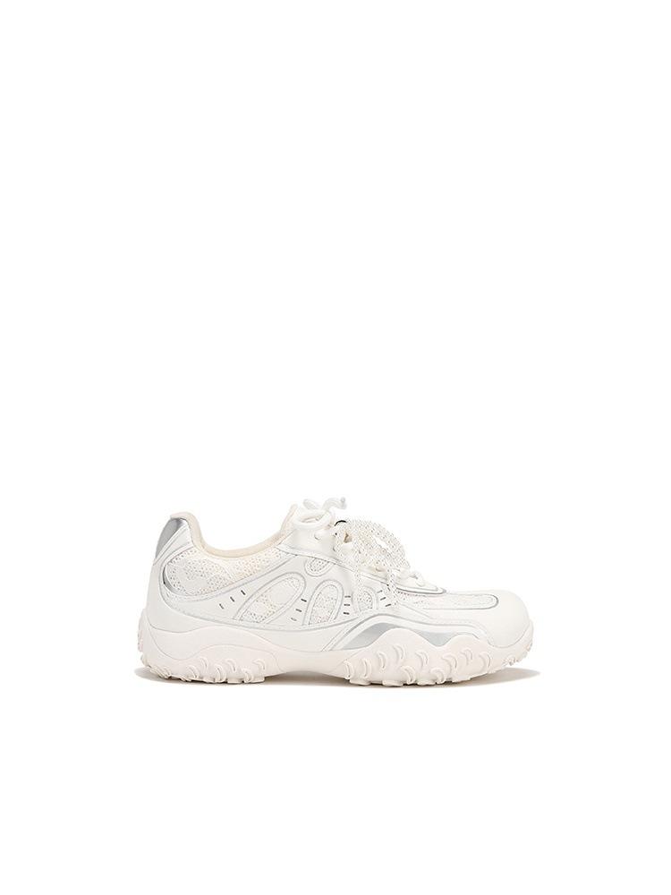 [Su Yinyin] The new color is here~ The inner height of the crescent moon is increased, lace pearl casual moral training shoes, women's Forrest Gump s