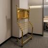 Magazine Rack Floor-Standing Catalog Holder Gold for Librarians