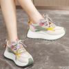 Summer and Autumn Fashion Thick Sole Height Increasing Casual Breathable Thick Sole Color Matching Travel Versatile Shoes