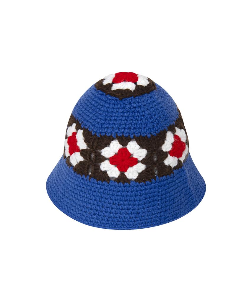 Seutyudioaenpaleukeu Crochet Bucket Hat_Blue