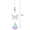 Crystal Windchimes Sun Catcher Star Moon Hexagon Prisms Hanging Pendant Wind Chime Sun Light Catcher Garden Window Home Decor