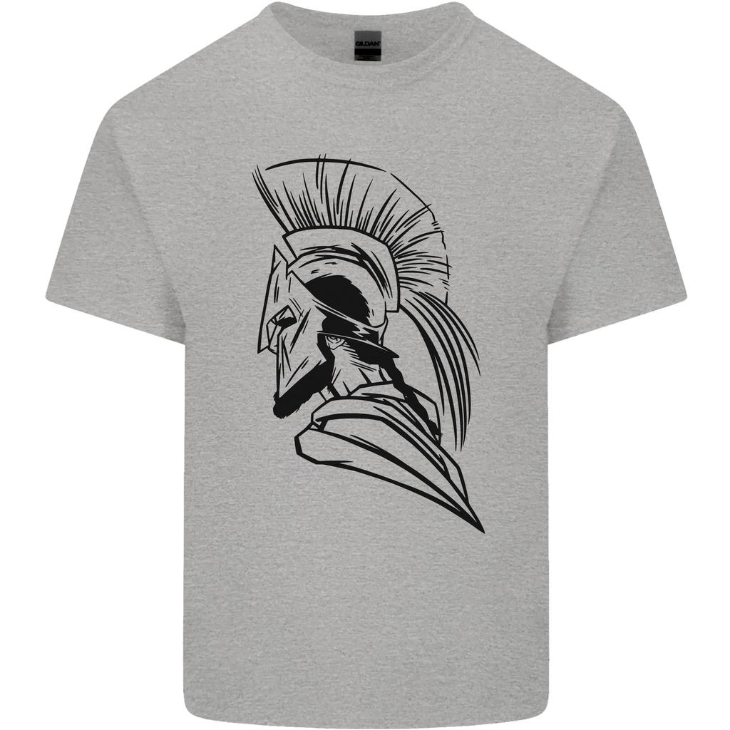 Spartan Helmet Training Bodybuilding MMA Unisexs Light Cotton TShirt