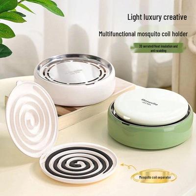 Newcomer Exclusive: Stainless Steel Mosquito Coil Holder with Separator for Sandalwood