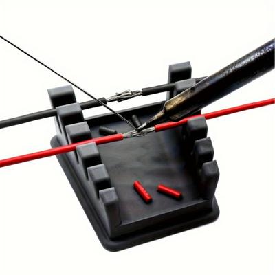1pc Upgraded Silicone Soldering Stand, Helping Hands Soldering Station, Soldering Wire Holder with 6 Slots - Third Hand Soldering Iron Stand for 32AWG