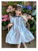 Girls' summer dress 2026 new stylish girls' college style dress children's summer dress super beautiful princess dress