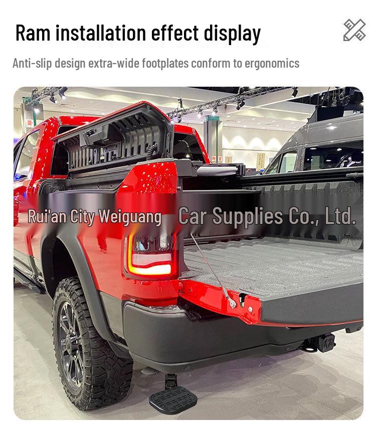 Dodge Ram TRX Retractable Tailgate Step Pedal Modification