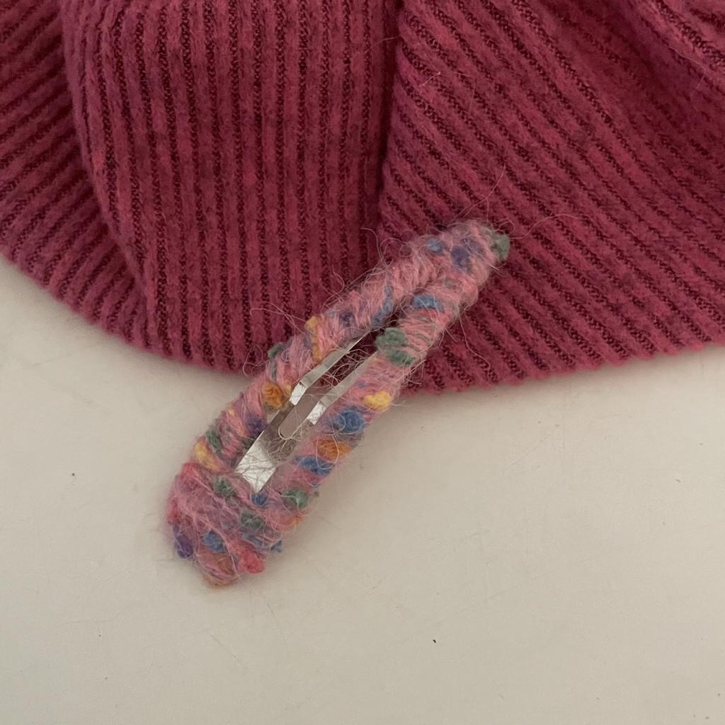 Rainbow Classic Wool Knitted Barrettes Hand-Woven Hairpin BB Clip High Sense Bang Clip Headwear Hair Accessories