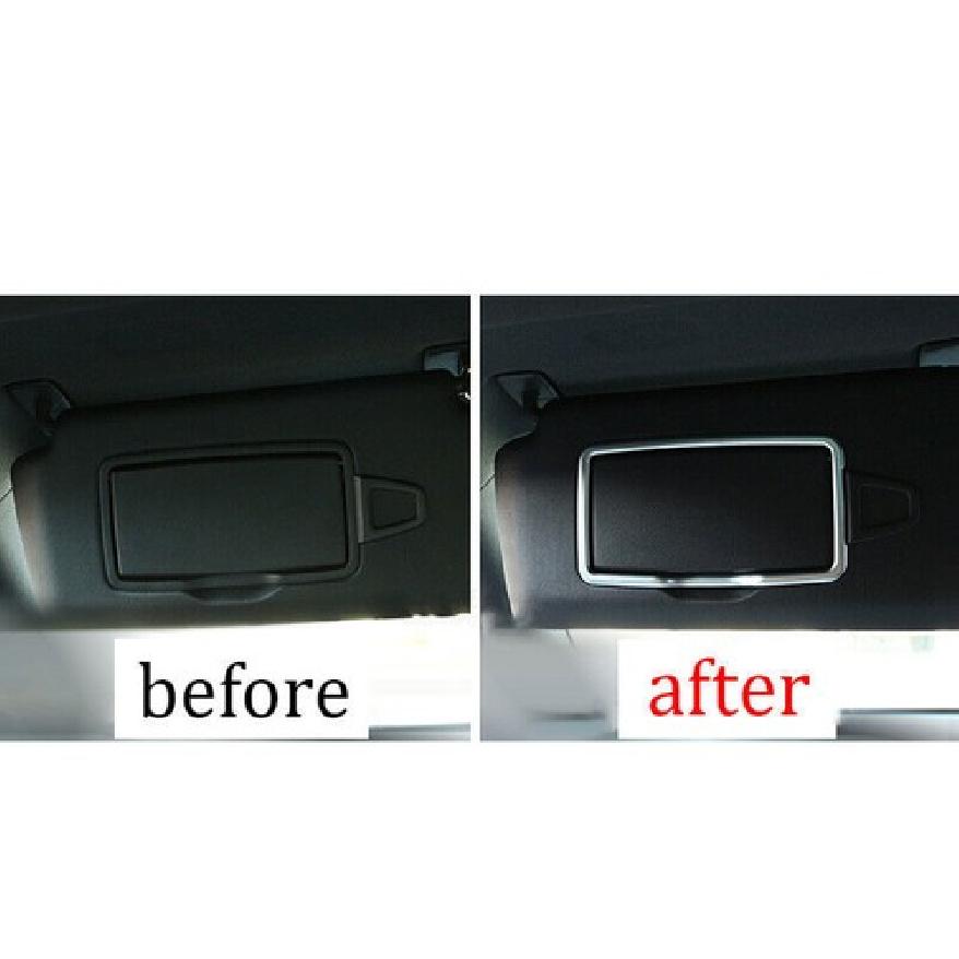 Cosmetic Mirror Decor Border Frame Trim ABS Silver For Mercedes-Benz GLK 09-15