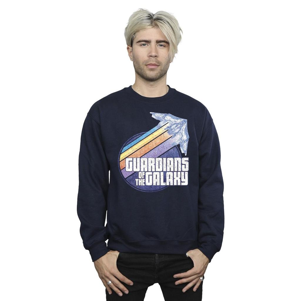Guardians Of The Galaxy Mens Badge Rocket Sweatshirt
