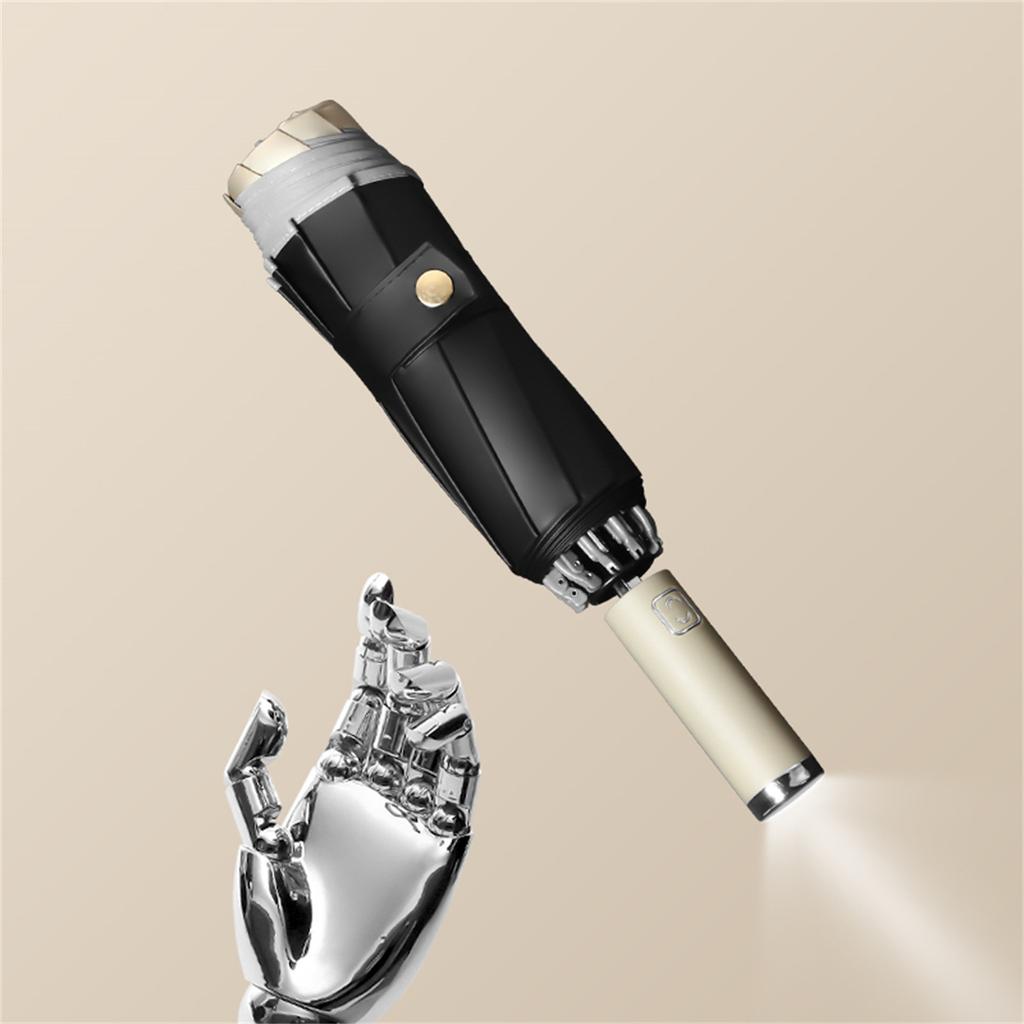 Automatic Umbrella Anti-UV Reverse Folding Windproof Umbrella With Reflective Strips & LED Light