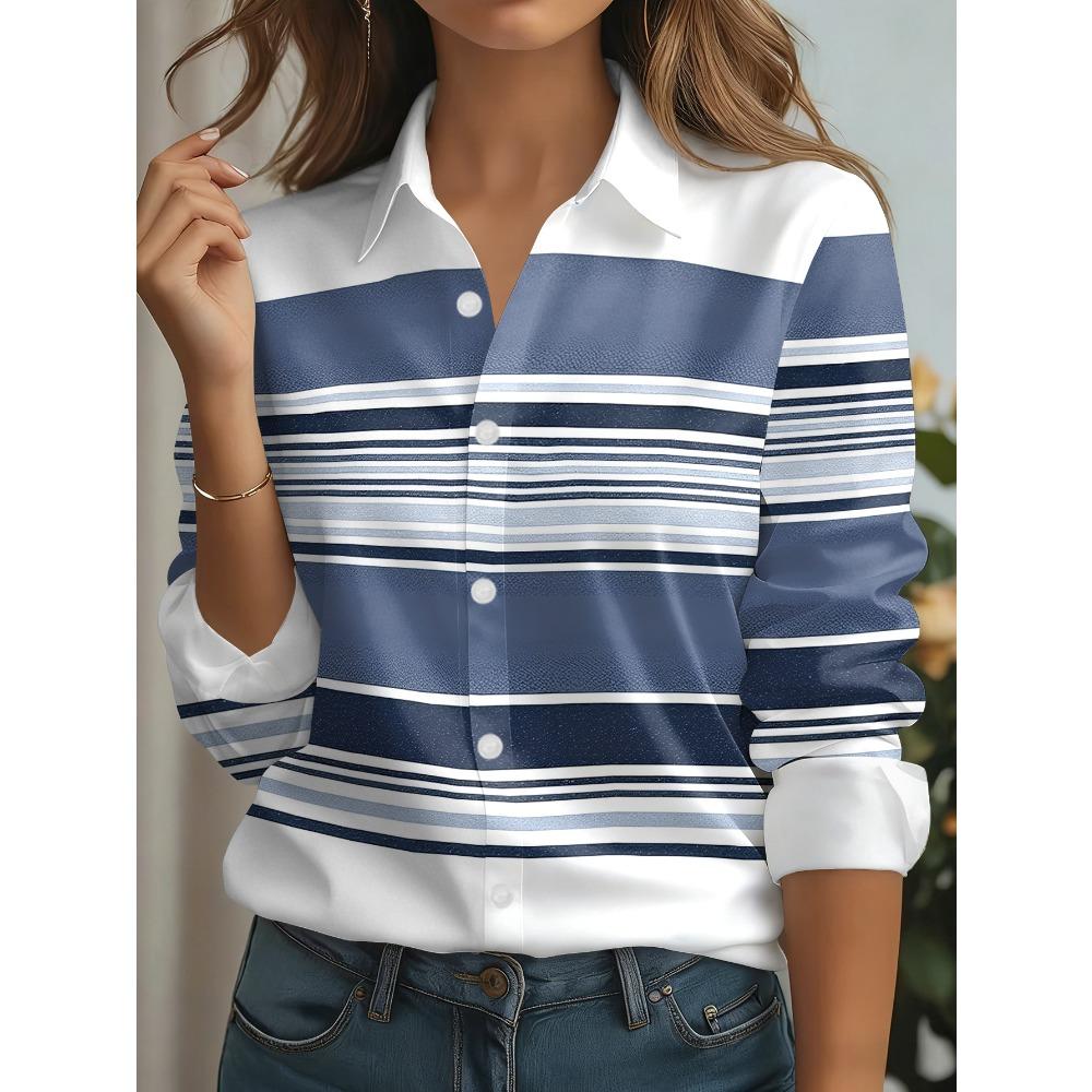 New Ladies Casual Long Sleeve Shirt Deep