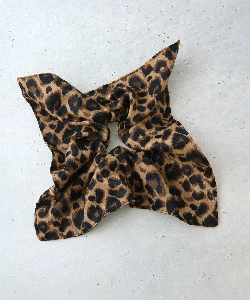 VINGTAINE Square Leopard Print Hair Cute for Adult Scrunchie, Tie, Updos, Women, HS-228