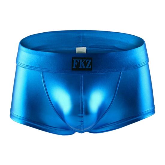 Men Underpants Low Waist Glossy Soft Breathable U Convex Pouch Slim Fit