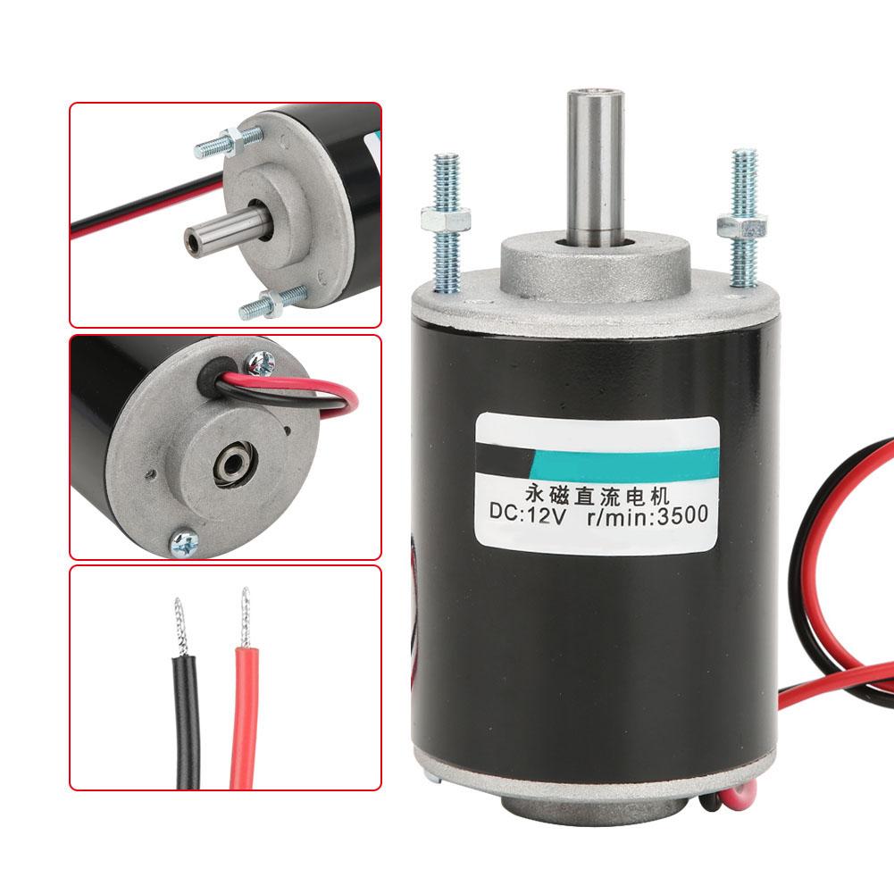 Silnik prądu stałego ze szczotkami z magnesami trwałymi 30W z pustym wałem, regulacja prędkości (12V 3500rpm)
