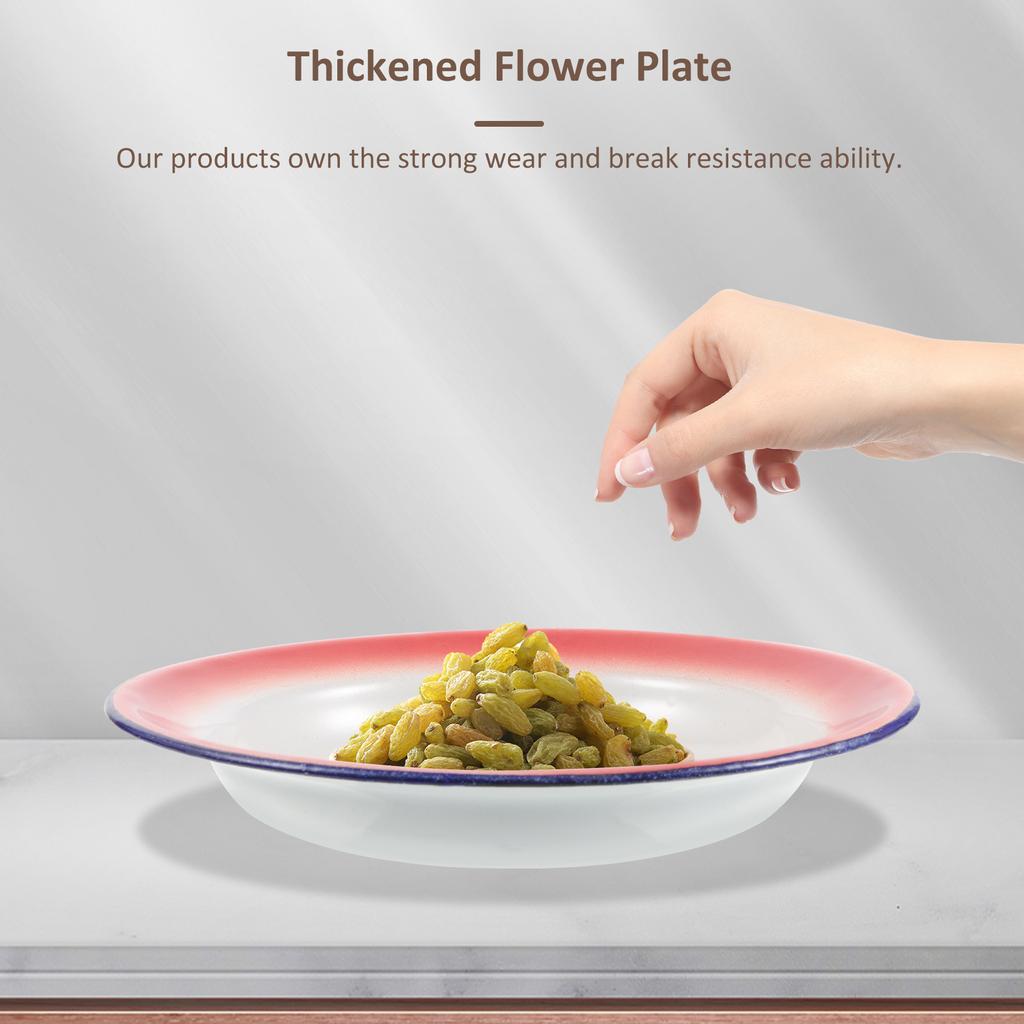 Emaille Obstschale Lebensmittel Platte Salat Servierutensilien Dekor Geschirr Geschirr Dekorieren Tablett Gericht