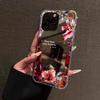 Retro Lily Hibiscus Flowers Phone Case For iPhone 11 12 13 14 15 16 17 Pro Max XS X XR 7 8 Plus Make Up Mirror Shockproof Cover