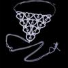 Rhinestones Body Chain Suit Heart Underwear Bikini Bra Chain Party Belly Waist Chains Jewelry Accessories for Women and Girls