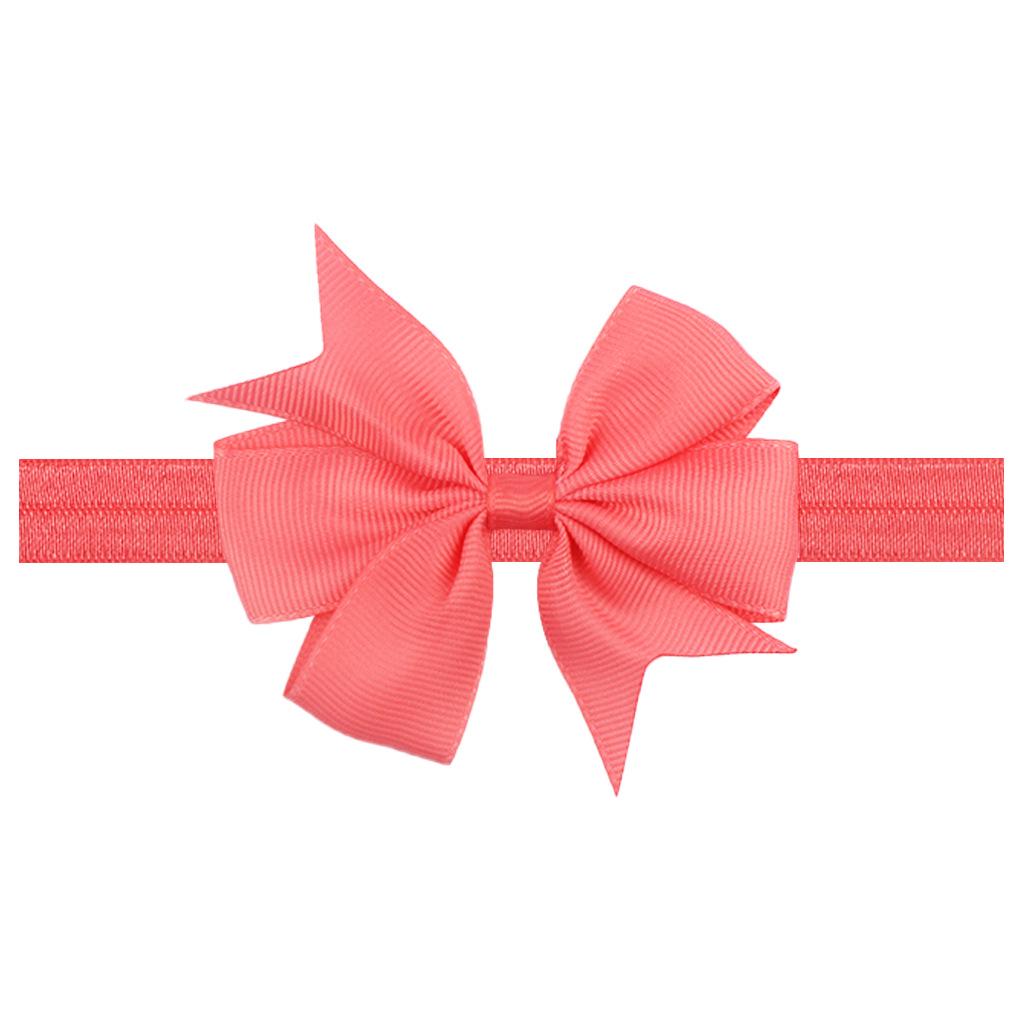 European & American Baby Bow Swallowtail Headband - 21 Solid Colors