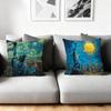 G-Goddess of L-Liberty Cushion Cover Silky Short Plush Home Sofa Cushion Cover - Invisible Zipper Home Decoration