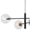 Vicenza Black And Gold Hanging Lamp 4-Flat Clear Lamp E14
