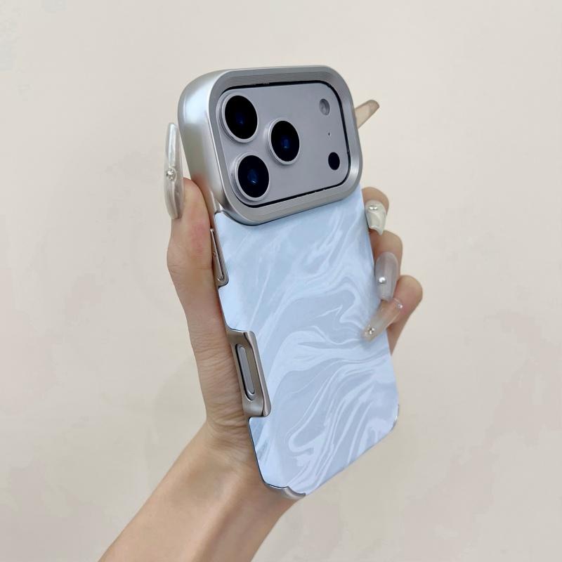 Luxury Electroplated Water Ripple Case for iPhone 17 Air 16 15 14 13 12 11 Pro Max Plus Shockproof Candy Soft Aurora Armor Coque