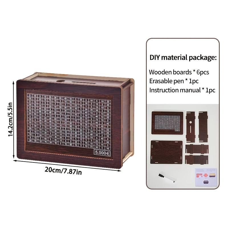 1pc Wooden Coin Bank with a Digital Counter, a Portable Change Box, a Reusable Family Financial Tool, Ideal for Christmas Gifts