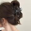 Pince à cheveux personnalisée Y2K douce pour femme, strass, perle d'imitation, alliage métallique, design tête de mort, griffe d'araignée, pour un usage quotidien