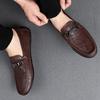 Mode Hohe Qualität Herrenschuhe Herbst Echtes Leder England Trends Mode Slipper Herrenschuhe Herren Freizeitschuhe Herren Slipper Flats