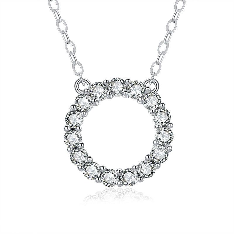 Necklace Chain Chain Small Luxury Inlay Pendant Japan and South Korea Simple Students