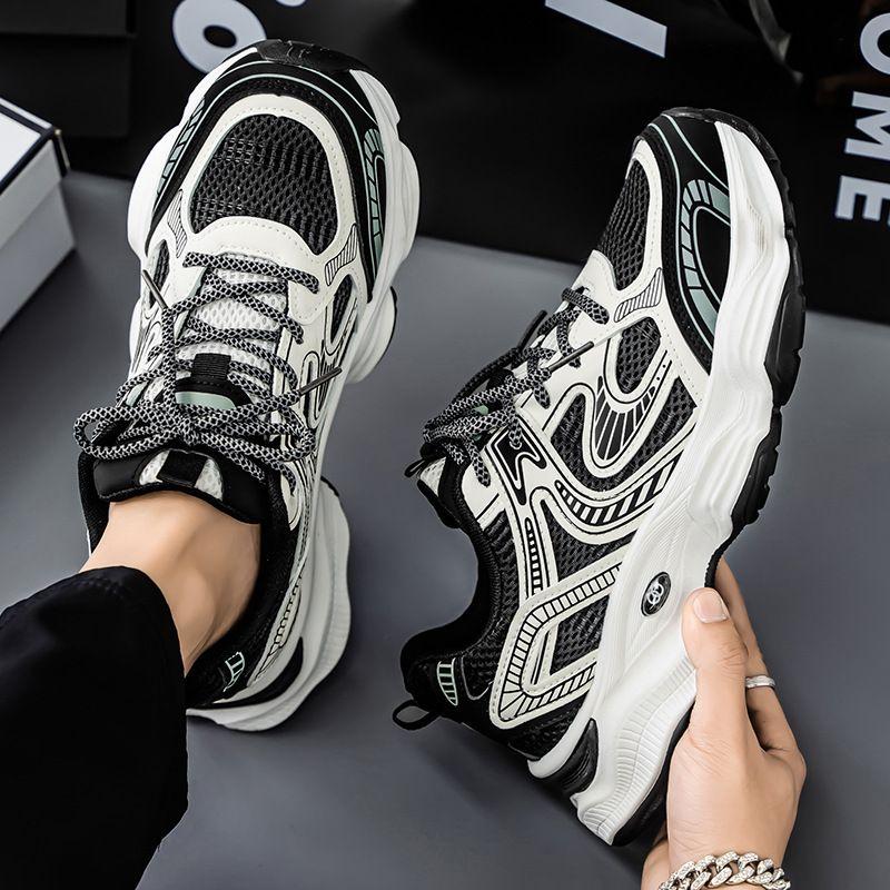 Fashion Black Male Sports Shoes Low-Top Mesh Upper Outdoor Running Original Fashion Deals Summer Sale High Quality Men's Casual Sneakers