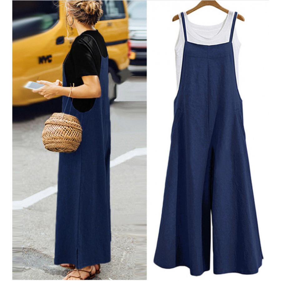 Women's Loose Wide Leg Pants Casual Jumpsuit