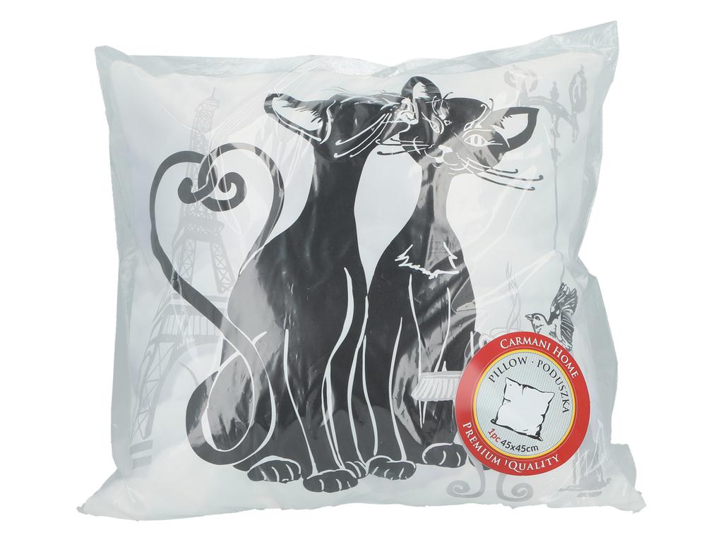 Decorative Pillow Cover Cats In Paris White Cat World Gift