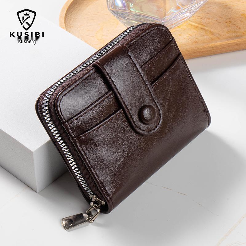 Unisex Zippered Multi-Card Wallet & Coin Purse