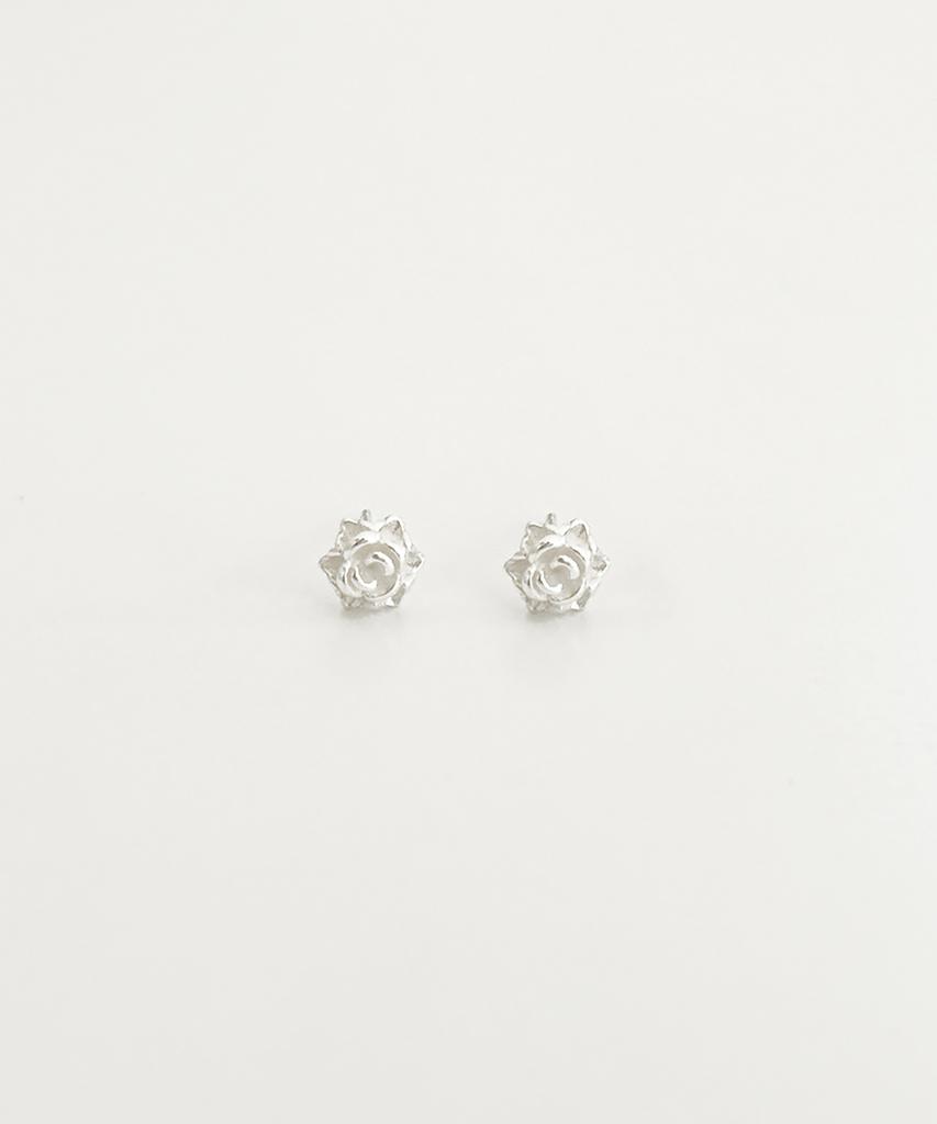 Still Instant Rose With Dew - Earring 05