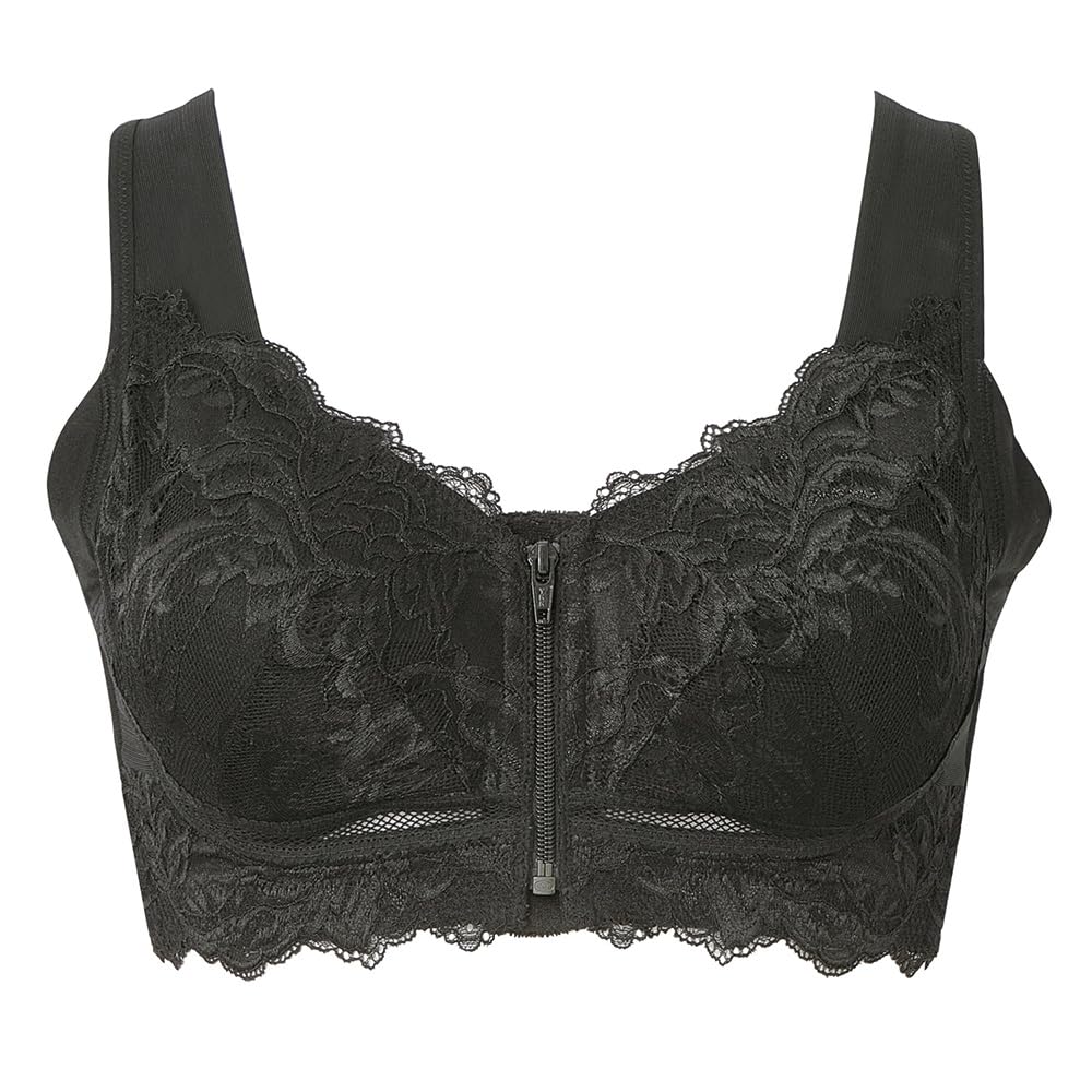 

Новый корректирующий утягивающий бюстгальтер на молнии спереди LL [Bradelis York] Бесшовный бюстгальтер, 24, черный, чёрный