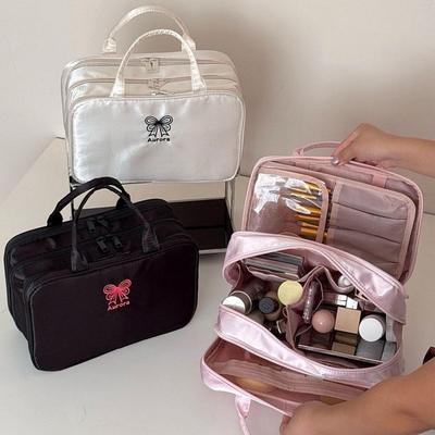 Bolsa de Aseo Portátil para Mujer 2025 - Gran Capacidad, Acoplable a Maleta, Compartimentada para Viaje