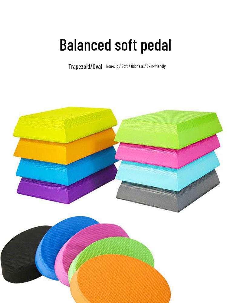 Trapezoidal Oval Soft Balance Mat Anti-Slip Massage Yoga Cushion for Stability Rehabilitation Black - Trapezoidal 2240₽