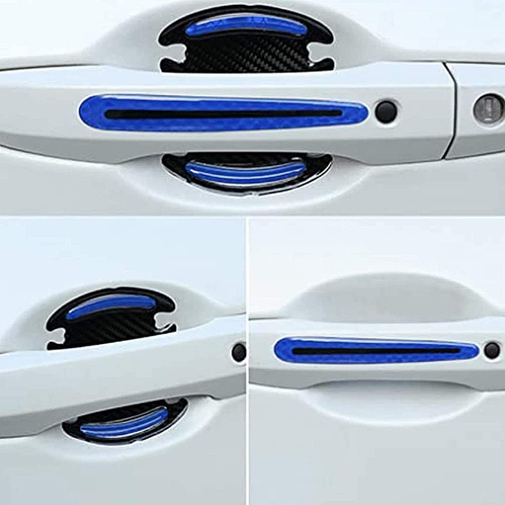 Car Fluorescent Door Handle Protector Protective Film 8 Pack Door Handle Protector Reflective Sticker