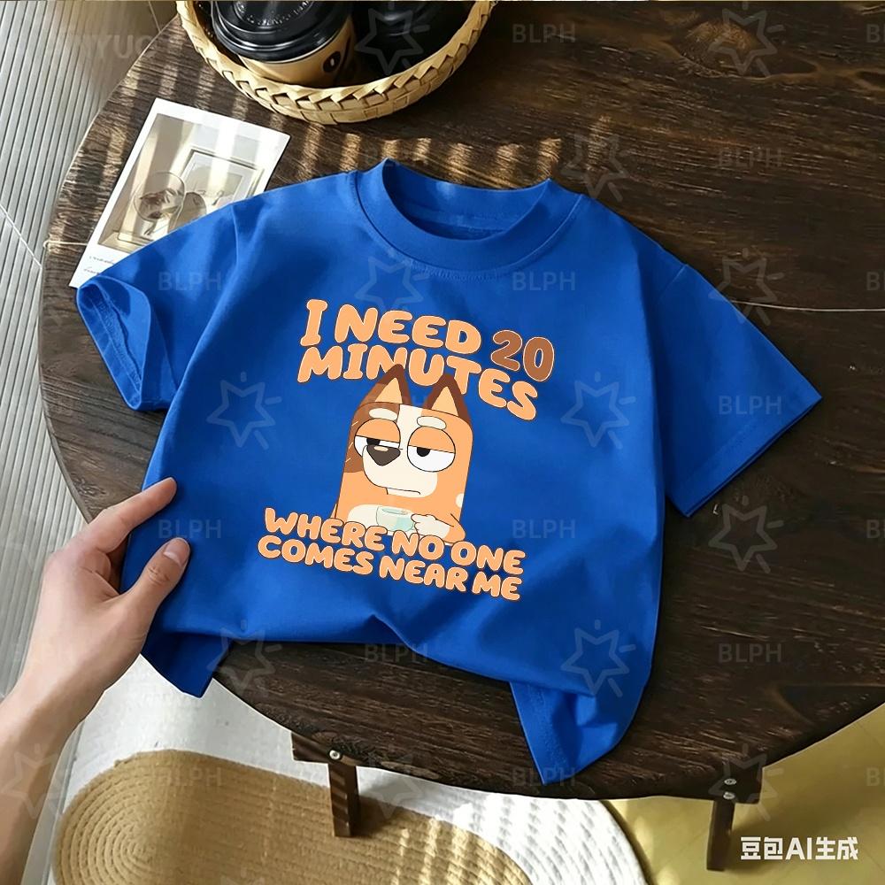 Kids Cute Honey Bluey Printed T Shirt Casual Soft Short Sleeve Tees for Boys Girls Cartoon Comfortable Summer Tops Est 2018