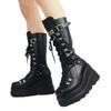 Women High Boots Cosplay Mid-calf Boots High Platform Wedges Boots 2025 Autumn Winter New Designer Gothic Shoes