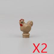 MOC Building Blocks Mini Bricks City Animal Zoo Fram Owl Goat Swan Pig Tortoise Rabbit Chicken Duck Accessories DIY Toys Gifts