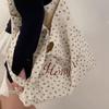 Floral Bag Women's Canvas Bag 2025 New Korean Korean Letter Tote Large-capacity Shopping Bag